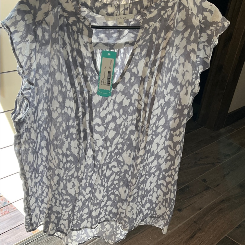 Gray Patterned Women Top